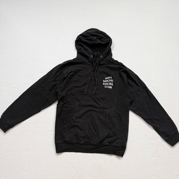Anti Social Social Club Black Logo Hoodie, Size Medium - Picture 2 of 8